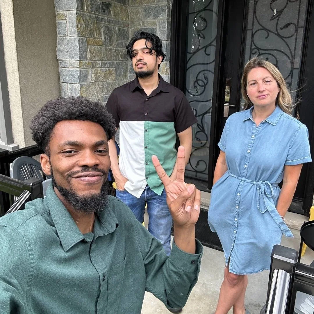 Diana with Dominic and the DK Visualsx crew on location