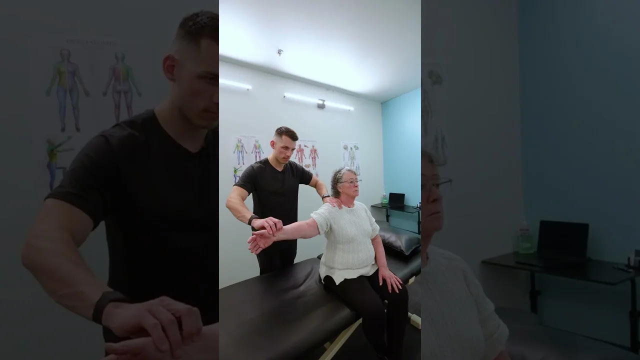 An InForm practitioner working with Darlene in the treatment room